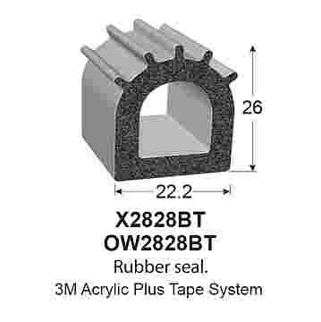 SPONGE RUBBER SEALS - 22.2x26mm (MADE BY 3M)