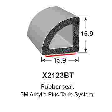 SPONGE RUBBER SEALS - 15.9x15.9mm (MADE BY 3M)