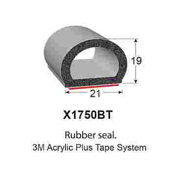 SPONGE RUBBER SEALS - 21x19mm (MADE BY 3M)