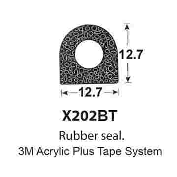 SPONGE RUBBER SEALS - 12.7x12.7mm (MADE BY 3M)