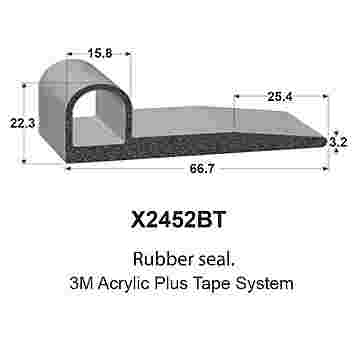 SPONGE RUBBER SEALS - 66.7x22.3x15.8mm (MADE BY 3M)