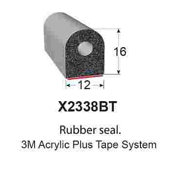 SPONGE RUBBER SEALS - 12x16mm (MADE BY 3M)