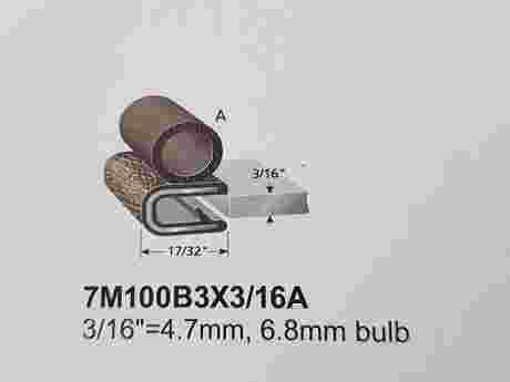 PINCHWELD WITH 6.8mm BULB - 4.7mm PANEL (3/16")