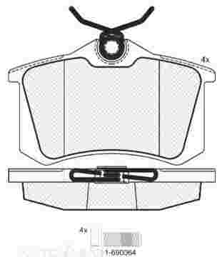 DISC BRAKE PADS REAR CITROEN 