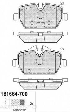 DISC BRAKE PADS REAR  BMW MINI