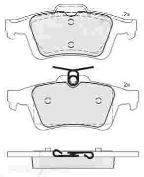 DISC BRAKE PADS REAR FORD MAZDA VOLVO 