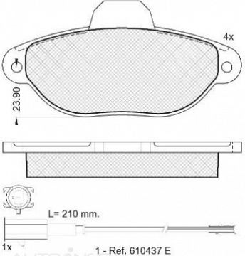 DISC BRAKE PADS FRONT FIAT