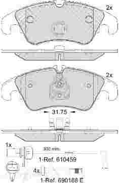 DISC BRAKE PADS FRONT AUDI MERCEDES