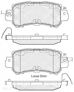 DISC BRAKE PADS REAR MAZDA