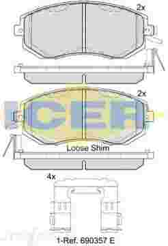 DISC BRAKE PADS FRONT SUBARU