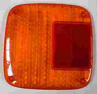 LENS, BLINKER AMBER REAR with RED REFLECTOR 