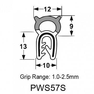 PINCHWELD – EPDM SIDE BULB/FLAP SPONGE SEAL