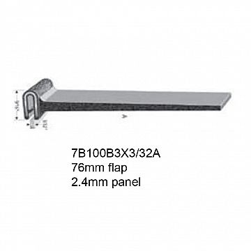 RUBBER EDGE TRIMS WITH 76mm FLAP - 2.4mm PANEL 