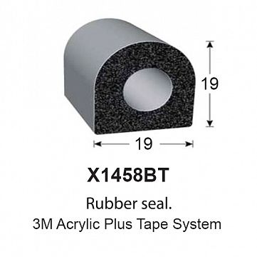 SPONGE RUBBER SEALS - 19x19mm (MADE BY 3M)