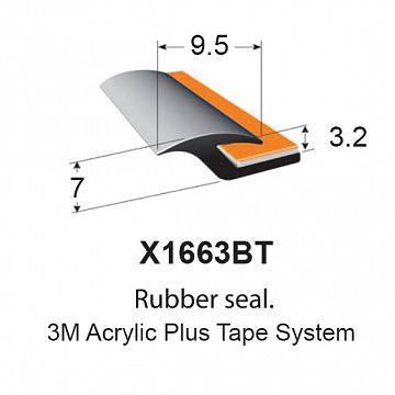 FENDER FLARE TRIM  - 9.5x7x3.2mm - (MADE BY 3M)
