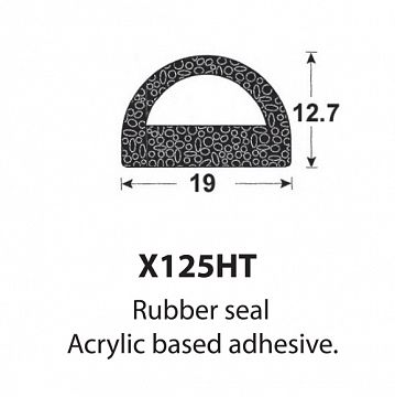 SPONGE RUBBER SEALS - 19x12.7mm