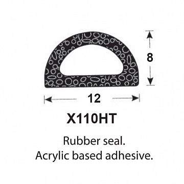SPONGE RUBBER SEALS - 11.9x7.9mm