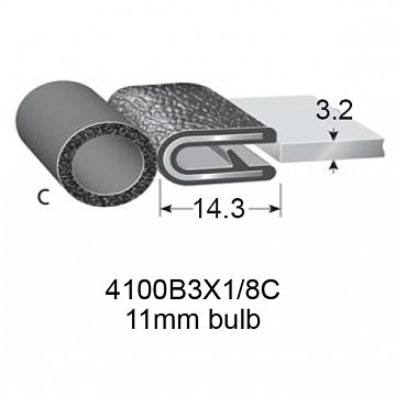 PINCHWELD BLACK TOP BULB 11mm