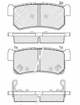 DISC BRAKE PADS REAR SSANGYOUNG 