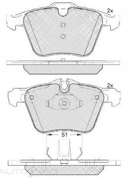 DISC BRAKE PADS FRONT JAGUAR 