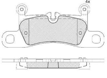 DISC BRAKE PADS REAR PORSCHE VW TOUAREG