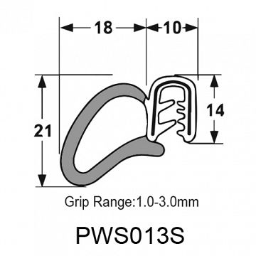 PINCHWELD – EPDM SIDE BULB/FLAP SPONGE SEAL