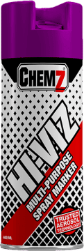CHEMZ HI-VIZ PURPLE MARKER SPRAY UPSIDE DOWN