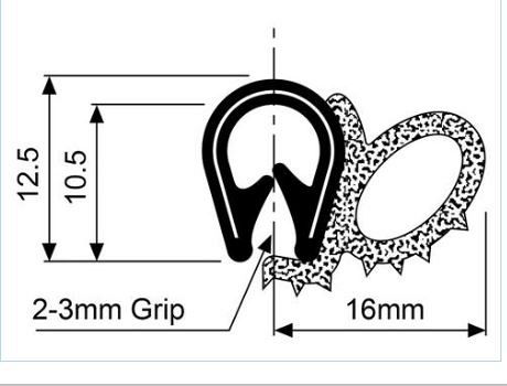 Door Seal 6272 Black
