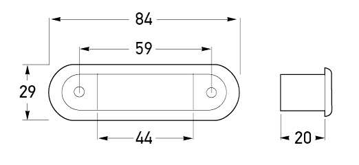 LED Wide Rim Rectangular Courtesy Lamp - Multivolt™