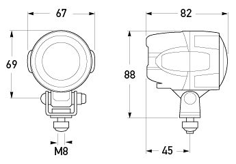 HELLA 1G0 995 050-071 LED-Arbeitsscheinwerfer - Modul 50 - 12/24V