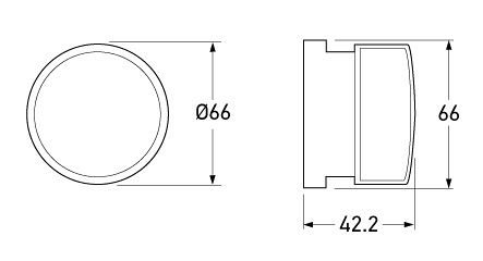 HELLA Rückstrahler 90 x 40 mm Rot 8RA 003 326 001 :: Treckergarage