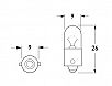 P/N H126, HL126X, HL124, HL124BV and HL244 - All dimensions in mm.