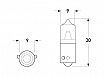 P/N YL126 - All dimensions in mm.