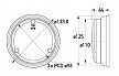 Chrome base - All dimensions in mm.