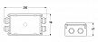 P/N 2770 (4 Outlets - 14 Connection Groups) - All dimensions in mm.