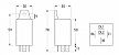 All dimensions in mm. <br> P/N 3090 (Vibration Monitor - Multivolt™) - P/N 3091 (Multivolt™)