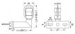 8HG 006 294-111 Connecting Piece Right Angle Mount