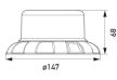 2XD 066 146-001 K-LED Nano Fixed Mounting (Dimensions in mm)