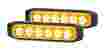2XD 014 562-401 Multi-flash Slim 6 LED Amber Warning Lamp (Pair)