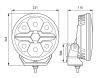 HELLA VALUEFIT Blade 9 Inch Round Driving and Position Light Lamp Diagram