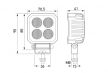 1GA 357 110-002 TS1700 SQUARE Diagram <br>All dimensions in mm
