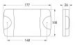 All dimensions in mm. All models share the same width, length, and mounting holes as previous DuraLED® range