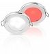 White/red lamp, stainless steel rim, spring mount