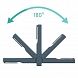 180 degrees of adjustability