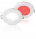 White/red lamp, white plastic rim, spring mount