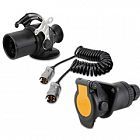 New HELLA 12 Volt 7 Pole Plug, Sockets and Spiral Cable