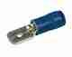 Male Blade Crimp Terminals - Blue 6.3mm, Blister pack 12