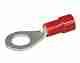 Eye Crimp Terminal - Red 6.3mm, Blister pack 15