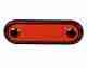 LED Narrow Rim Rectangular Courtesy Lamp, 24 Volt - Red Light - Red Lens