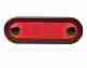 LED Wide Rim Rectangular Courtesy Lamp, 12 Volt - Red Light - Red Lens